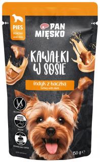 Pan Mięsko Adult Indyk z kaczką w sosie Mokra Karma dla psa op. 150g