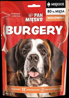 Pan Mięsko Przysmak Burgery z Wołowiną dla psa op. 100g