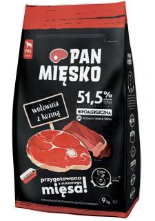 Pan Mięsko Wołowina z koziną Medium Sucha Karma dla psa op. 9kg