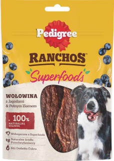 Pedigree Przysmak Ranchos Superfoods z Wołowiną i jagodami dla psa op. 70g