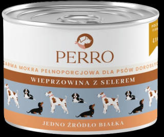 Perro Adult Wieprzowina z selerem Mokra Karma dla psa op. 410g