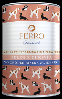 Perro Gourmet Adult Jeleń z cukinią Mokra Karma dla psa op. 400g