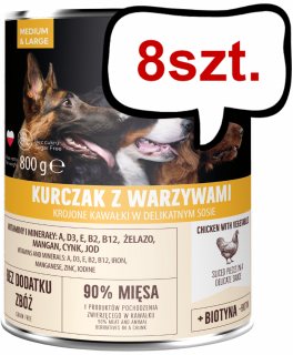 Pet Republic Adult Kurczak z warzywami Mokra Karma dla psa op. 800g Pakiet 8szt.