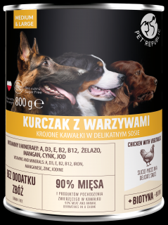 Pet Republic Adult Kurczak z warzywami Mokra Karma dla psa op. 800g