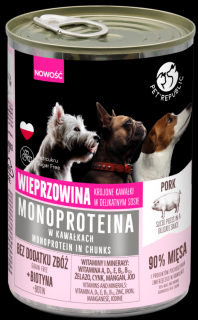 Pet Republic Adult Monoproteina Wieprzowina Mokra Karma dla psa op. 400g