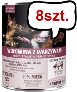 Pet Republic Adult Wołowina z warzywami Mokra Karma dla psa op. 800g Pakiet 8szt.