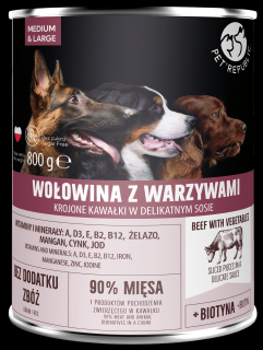 Pet Republic Adult Wołowina z warzywami Mokra Karma dla psa op. 800g