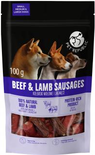 Pet Republic Przysmak BeefLamb Sauages dla psa op. 100g