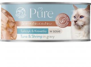 Pet Republic PURE Adult Tuńczyk i Krewetki Mokra Karma dla kota 80g