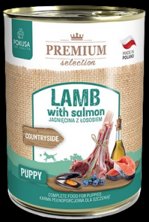 Pokusa Premium Selection Countryside Puppy Jagnięcina z łososiem Mokra Karma dla szczeniaka op. 400g