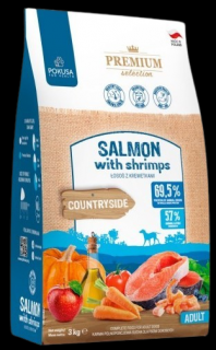 Pokusa Premium Selection Countryside Salmon with shrimps Sucha Karma dla psa op. 3kg