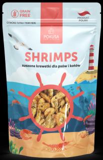 Pokusa Shrimps suszone krewetki dla psów i kotów op. 40g