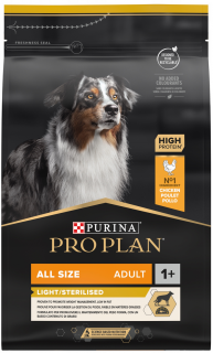 Pro Plan OPTIWEIGHT Adult LightSterilised Sucha Karma dla psa op. 3kg WYPRZEDAŻ