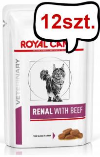 Royal Canin Vet Renal with Beef Mokra Karma dla kota op. 85g Pakiet 12szt.
