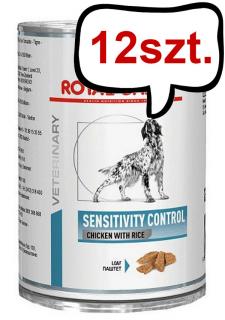 Royal Canin Vet Sensitivity Control ChickenRice Mokra Karma dla psa op. 410g Pakiet 12szt.