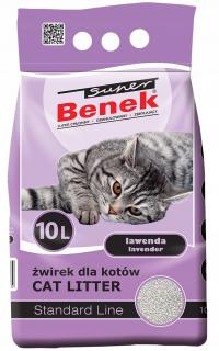 Super Benek Żwirek bentonitowy Standard zapach lawenda dla kota poj. 10l