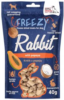 Syta Micha Przysmak Freezy Królik z papają dla psa op. 40g