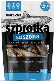 Uniszki Przysmak Szprotka suszona dla psa op. 40g