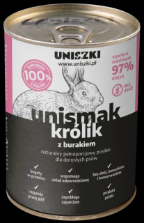 Uniszki Unismak Adult Królik Mokra Karma dla psa op. 410g