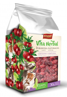 Vitapol Vita Herbal Żurawina naturalna dla gryzoni i królika op. 30g WYPRZEDAŻ