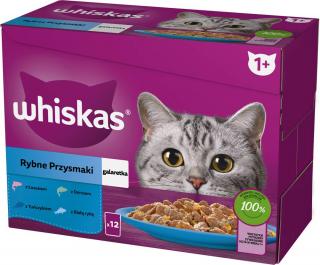 Whiskas Adult Rybne Przysmaki w galaretce Mokra Karma dla kota op. 12x85g