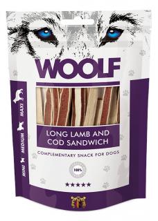 Woolf Przysmak Long Lamb and Cod Sandwich dla psa op. 100g [Data ważnosci: 23.09.2025]