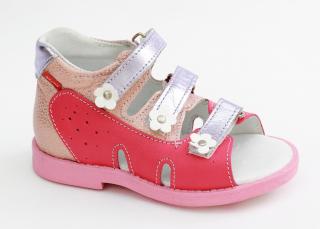 Buty Sandały ortopedyczne BENA wzór 05 kolor różowy