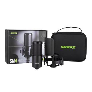 SHURE SM4-K - Mikrofon Pojemnościowy do studia KIT