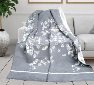 Koc 150x200 Kyoto Popiel Greno Glamour