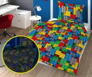 Pościel bawełniana MŁ 140x200 3534A FLUO Lego