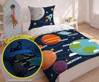 Pościel bawełniana MŁ 160x200 3038 A FLUO kosmos