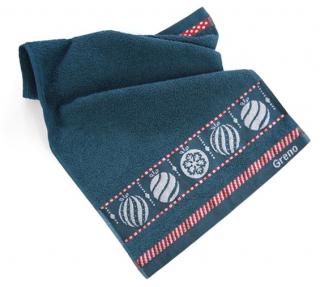 Ręcznik 30X50 zielony XMAS MESS bombki  Greno