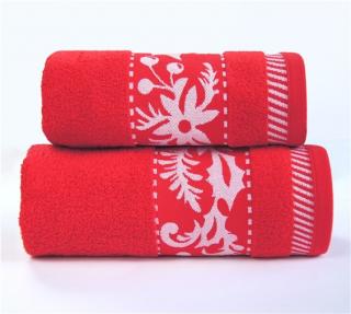 Ręcznik 50x80 czerwony XMAS MESS prestige Greno