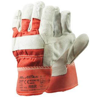 Rękawice robocze wzmacniane skórą RBR rozmiar 10