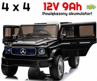 Autko na akumulator Mercedes Benz EQG Czarny 4x4 12V9Ah