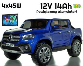 Auto na akumulator MERCEDES X-CLASS + MP4 4x45W 12V14Ah Niebieski