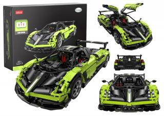 Klocki Konstrukcyjne Auto RC Rastar 1:8 Pagani Huyara BC Zielone 2896 Elementów