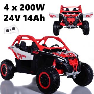 Pojazd Buggy CAN-AM Maverick 3 Turbo RR Czerwony 4x200 24V DK-CA001