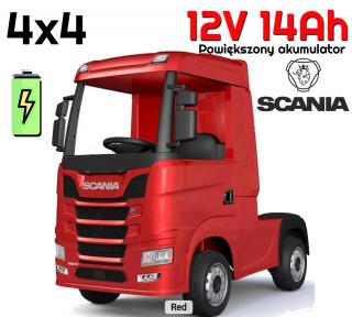 Pojazd TIR Ciężarówka Scania R-SERIE 24V 2x200W Czerwona