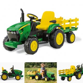 Traktor Na akumulator Peg Perego John Deere Power Pull z Przyczepą