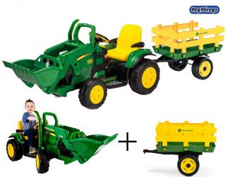 ZESTAW John DEERE koparka + przyczepka