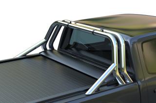 Orurowanie paki srebrne chrom Sport Double rollbar Volkswagen Amarok 2010-2022