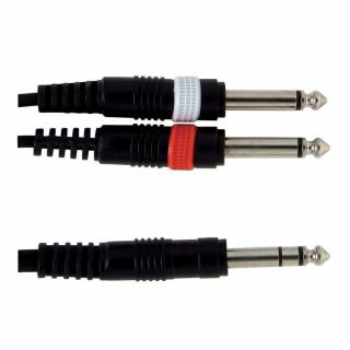 Kabel GEWA 1xJack 6,3mm Stereo - 2xJack 6,3mm Mono 1.5m