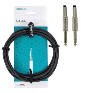 Kabel GEWA Jack - Jack Stereo 6,3mm 6m czarny