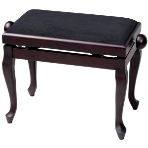 Ława do pianina Deluxe Classic Drzewo różane matowe Powłoka: czarny GEWA