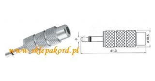 Złącze Jack 3.5mm / gniazdo RCA metal