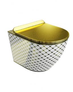 Miska WC Lavita Sofi Slim Checked Gold