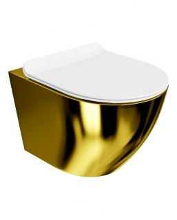 Miska WC Lavita Sofi Slim Gold/White