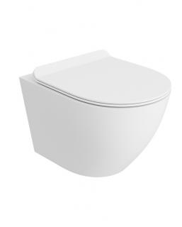 Miska WC wisząca z deską - Lavita Sofi Slim White Mat - Biały Mat - Zapytaj o rabat!