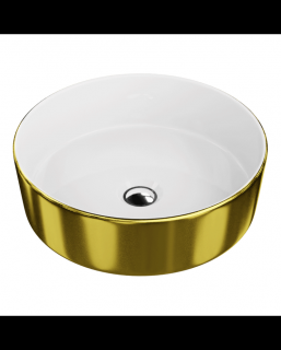 Umywalka nablatowa 37cm - Lavita Merida Gold/White